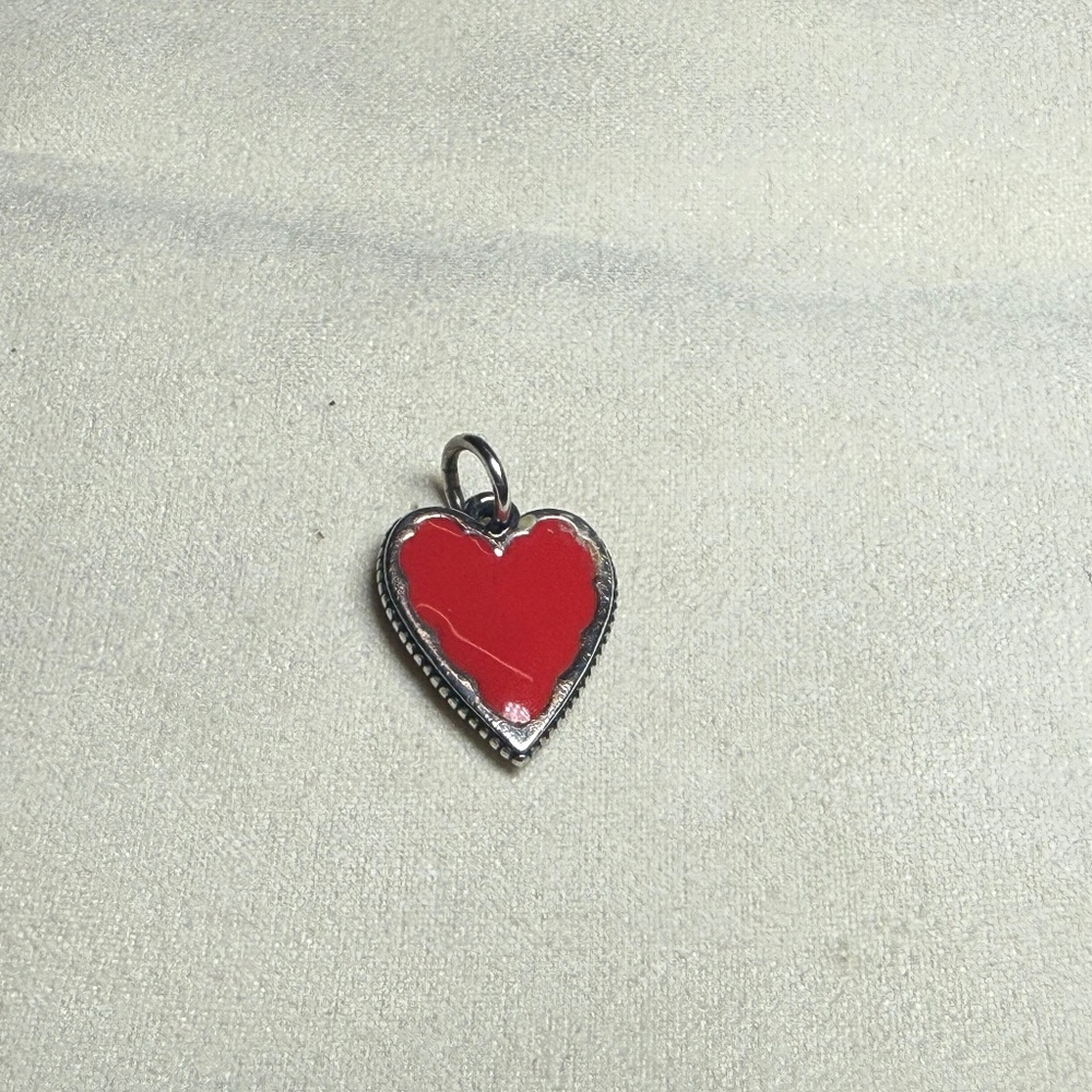 James Avery Enamel Heart Charm Red